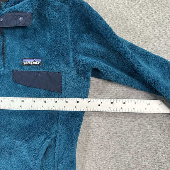 Patagonia Jacket Womens Small S Blue Green Re Tool Snap T Mock Neck Pockets Logo - Picture 3 of 8